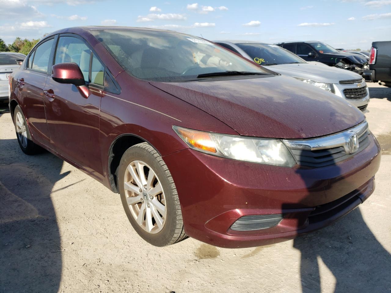 HONDA CIVIC EX 2012 with VIN 2HGFB2F80CH514932 - Photo from auction