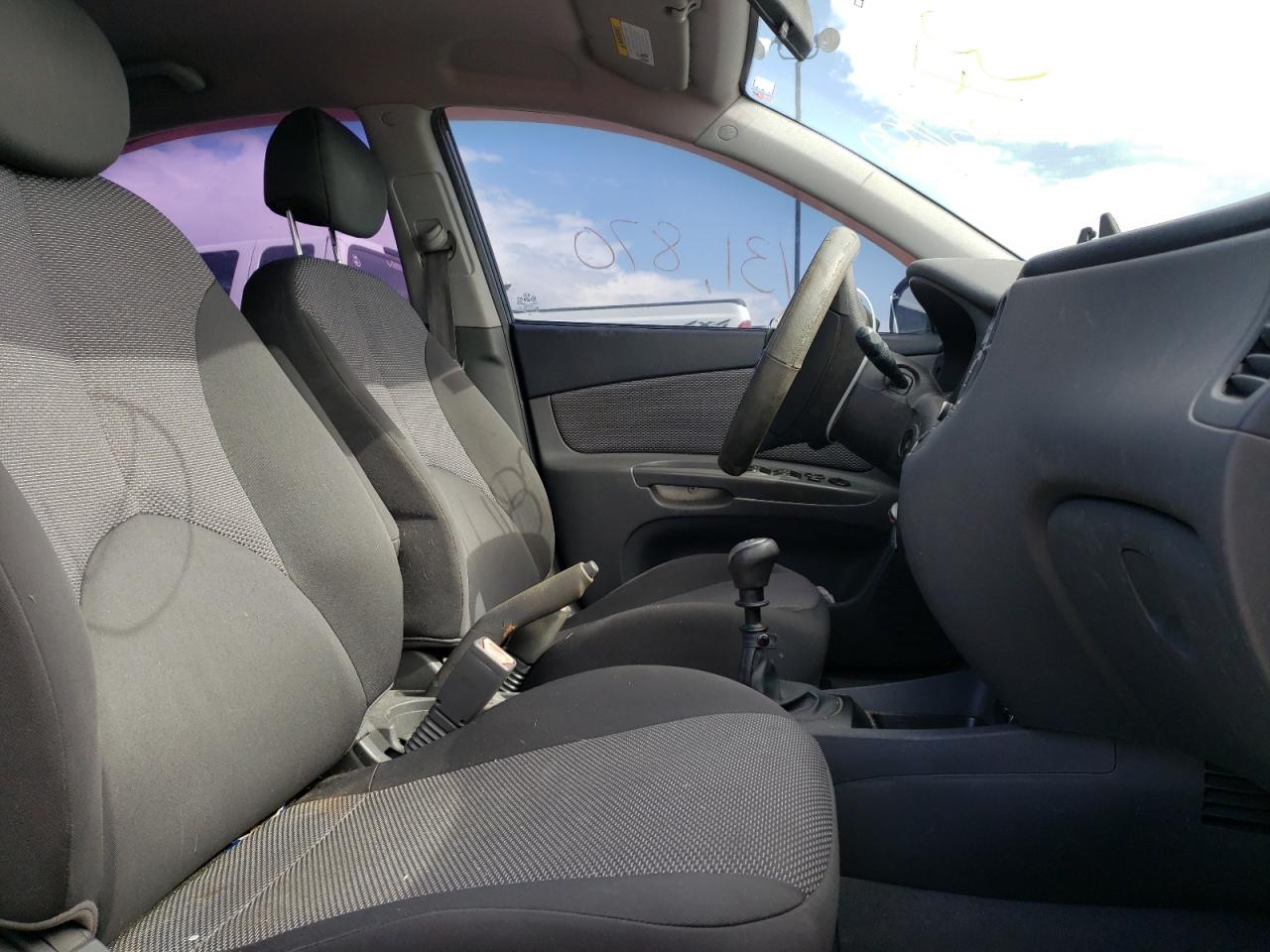 Photo 5 from auction – 2009 KIA RIO BASE with VIN KNADE223396494853