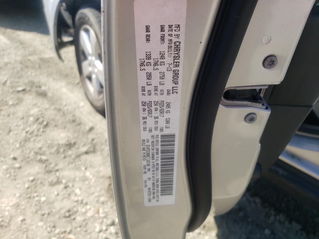 Photo 10 from auction – 2014 DODGE JOURNEY SE with VIN 3C4PDCAB0ET102168