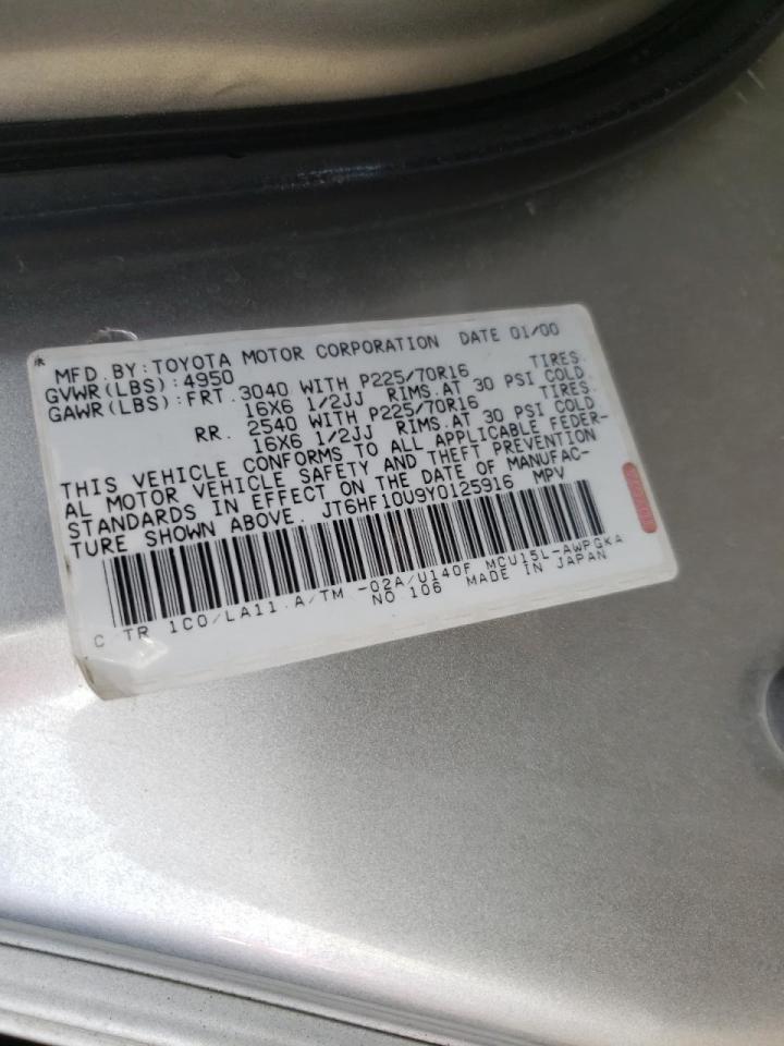 Photo 10 from auction – 2000 LEXUS RX 300 with VIN JT6HF10U9Y0125916
