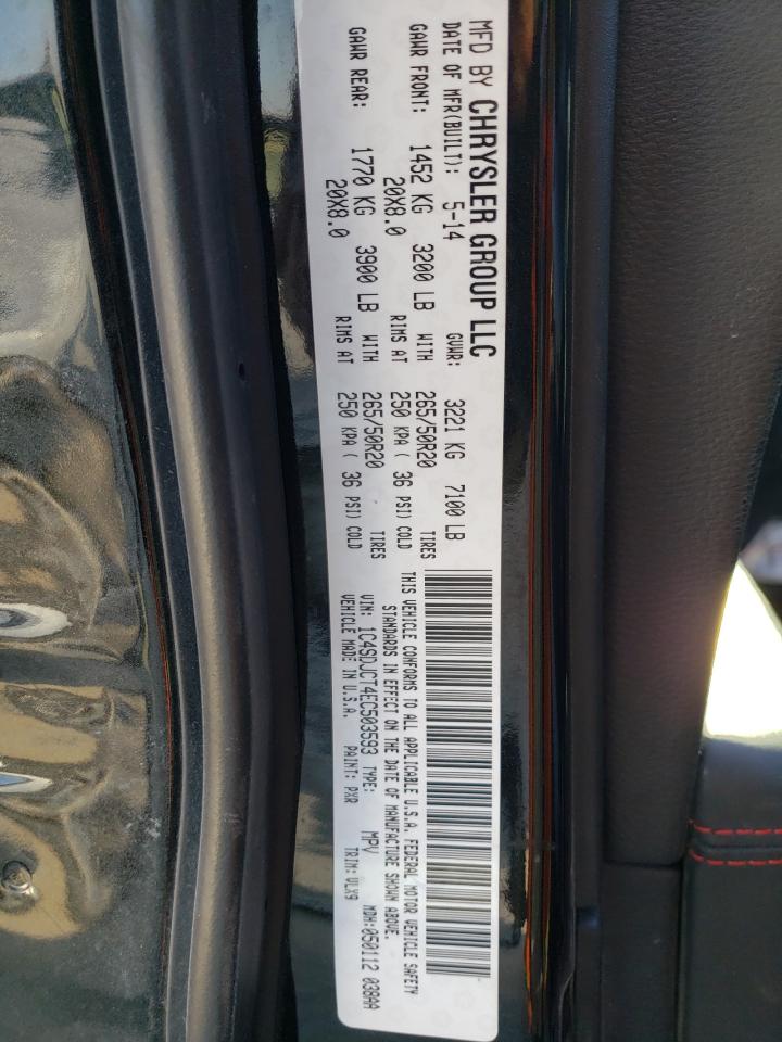 Photo 10 from auction – 2014 DODGE DURANGO R/ with VIN 1C4SDJCT4EC503593
