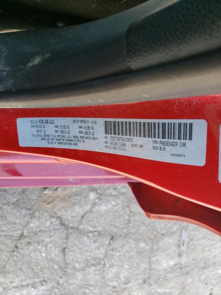 Photo 10 from auction – 2016 CHRYSLER 200 S with VIN 1C3CCCBG7GN178974