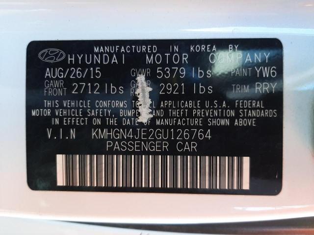 Photo 10 from auction – 2016 HYUNDAI GENESIS 3. with VIN KMHGN4JE2GU126764