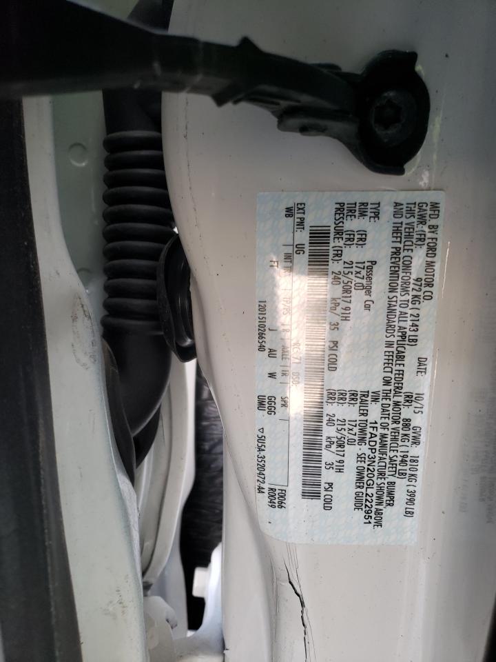 Photo 10 from auction – 2016 FORD FOCUS TITA with VIN 1FADP3N20GL222951