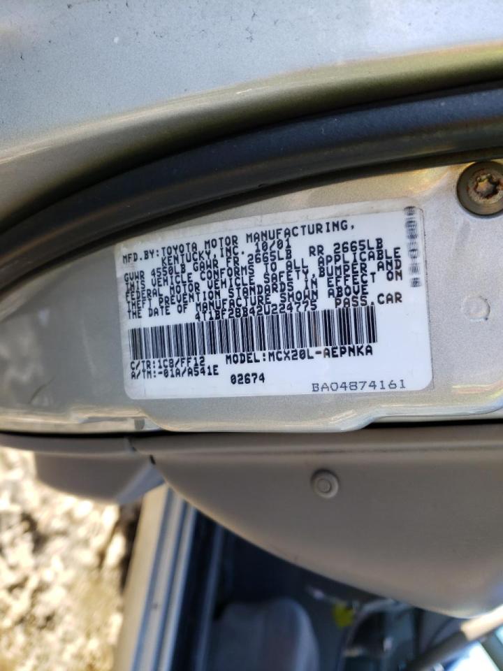Photo 10 from auction – 2002 TOYOTA AVALON with VIN 4T1BF28B42U224775