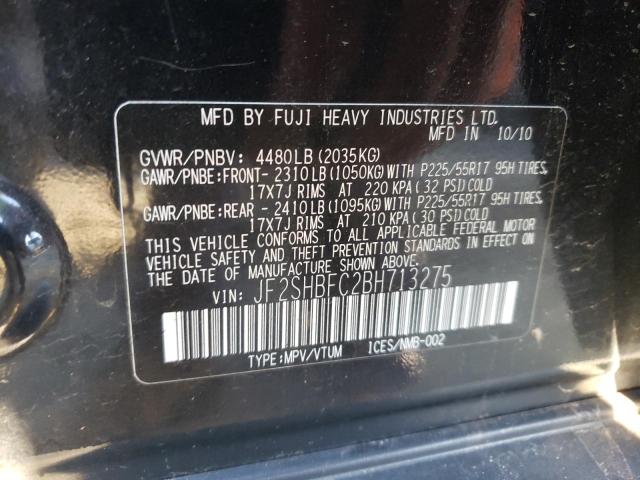 Photo 10 from auction – 2011 SUBARU FORESTER L with VIN JF2SHBFC2BH713275
