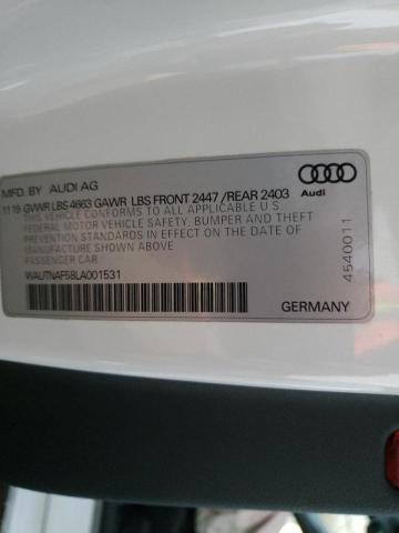 Photo 10 from auction – 2020 AUDI A5 PREMIUM with VIN WAUTNAF58LA001531