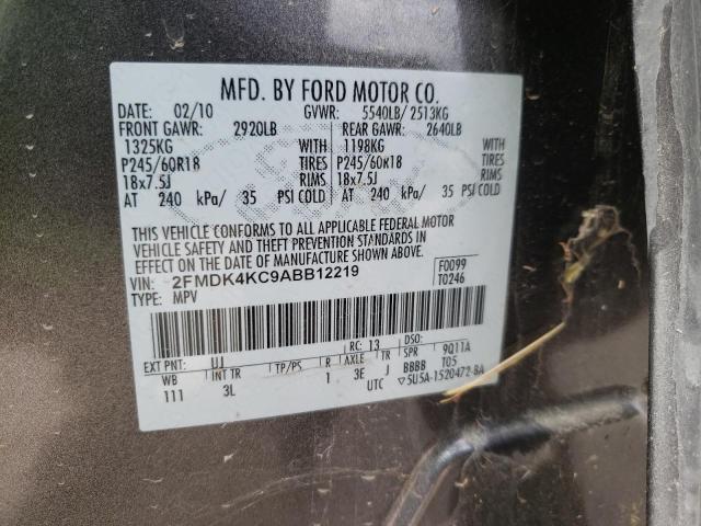 Photo 10 from auction – 2010 FORD EDGE LIMIT with VIN 2FMDK4KC9ABB12219
