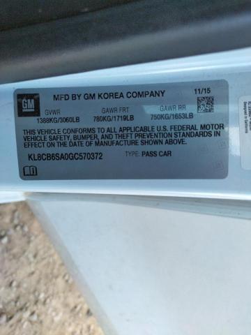 Photo 10 from auction – 2016 CHEVROLET SPARK LS with VIN KL8CB6SA0GC570372