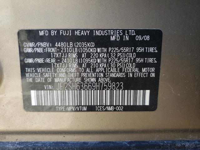 Photo 10 from auction – 2009 SUBARU FORESTER 2 with VIN JF2SH63669H759823
