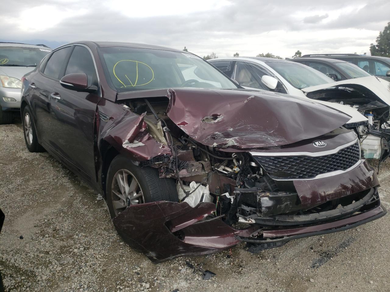 KIA OPTIMA LX 2016 with VIN 5XXGT4L32GG031388 - Photo from auction