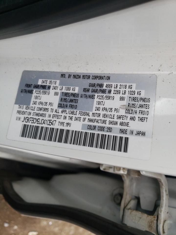 Photo 10 from auction – 2018 MAZDA CX-5 TOURI with VIN JM3KFBCM9J0410547