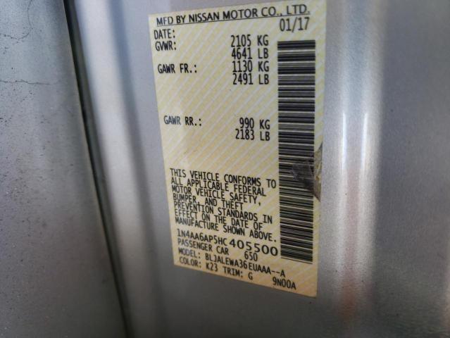Photo 10 from auction – 2017 NISSAN MAXIMA 3.5 with VIN 1N4AA6AP5HC405500