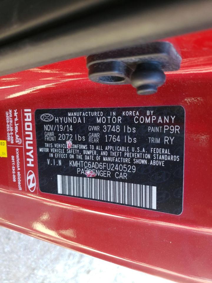 Photo 10 from auction – 2015 HYUNDAI VELOSTER with VIN KMHTC6AD6FU240529
