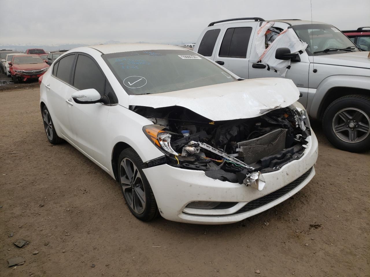 KIA FORTE EX 2014 with VIN KNAFX4A81E5069188 - Photo from auction