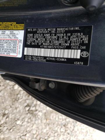 Photo 10 from auction – 2007 TOYOTA CAMRY CE/L with VIN 4T1BE46K57U123477