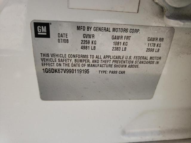 Photo 10 from auction – 2009 CADILLAC STS with VIN 1G6DK67V990119195