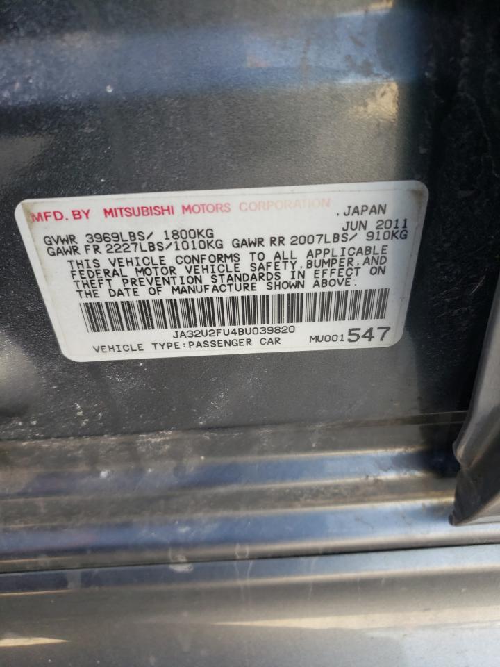 Photo 10 from auction – 2011 MITSUBISHI LANCER ES/ with VIN JA32U2FU4BU039820