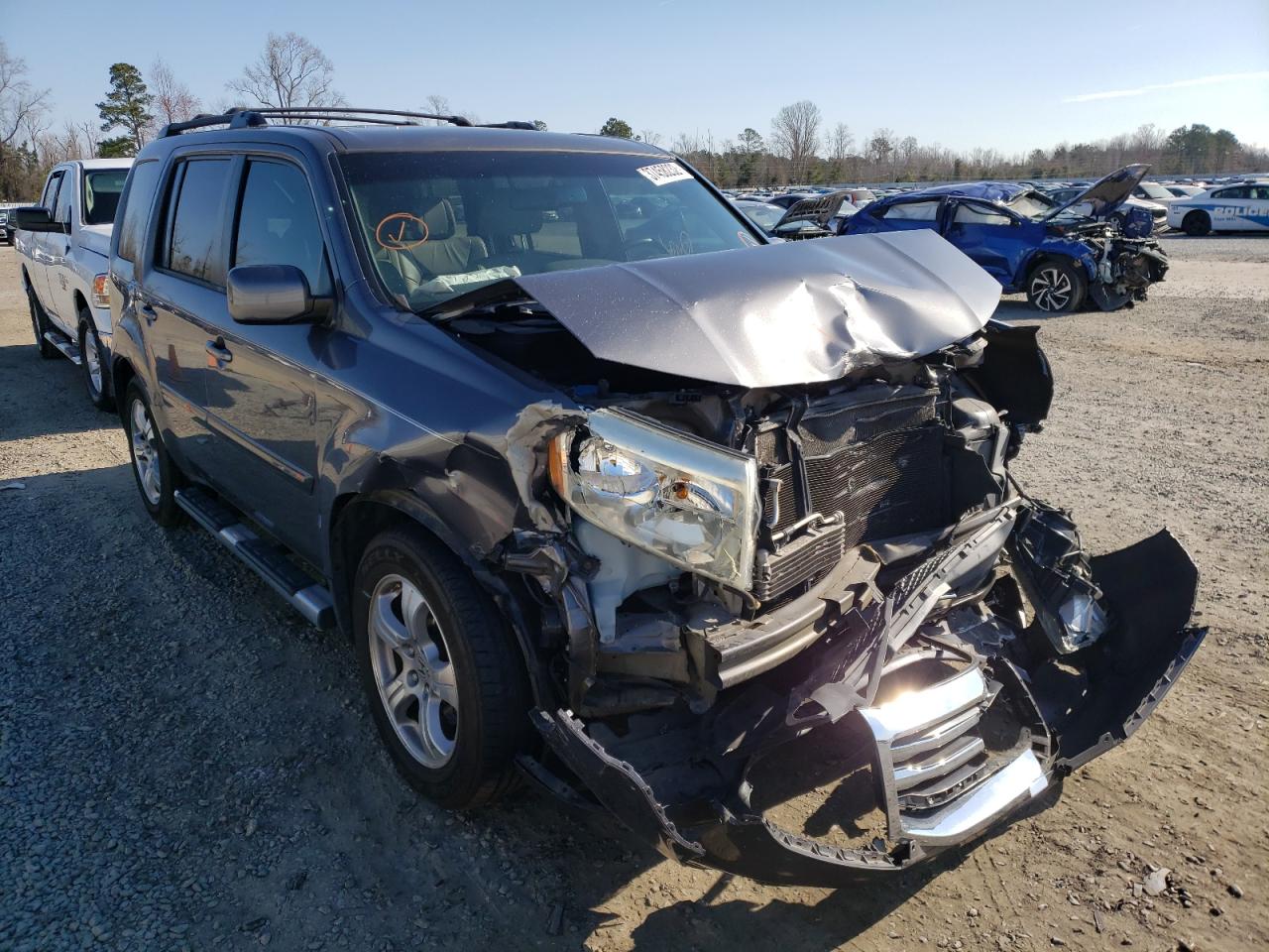 HONDA PILOT EXL 2014 with VIN 5FNYF4H53EB015836 - Photo from auction