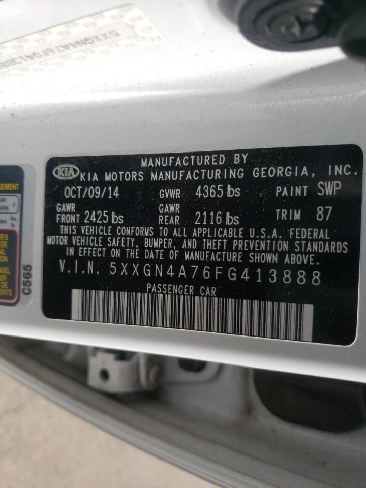 Photo 10 from auction – 2015 KIA OPTIMA EX with VIN 5XXGN4A76FG413888