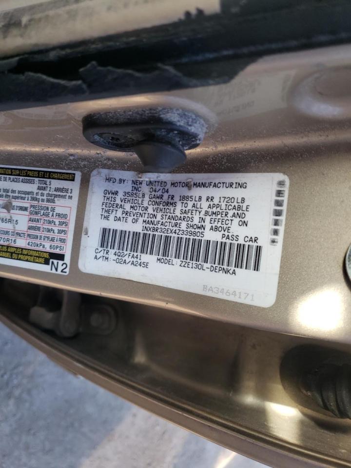 Photo 10 from auction – 2004 TOYOTA COROLLA CE with VIN 1NXBR32EX4Z339805