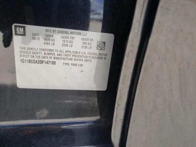 Photo 10 from auction – 2013 CHEVROLET MALIBU LS with VIN 1G11B5SA2DF147188