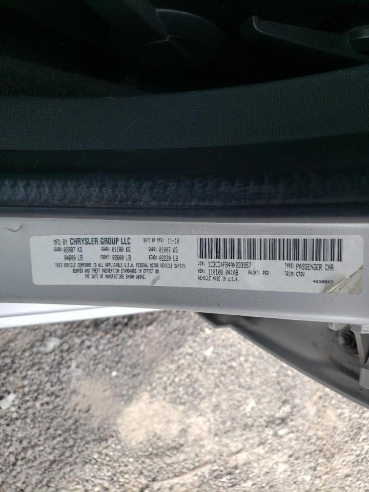 Photo 10 from auction – 2010 CHRYSLER SEBRING TO with VIN 1C3CC4FB4AN233957