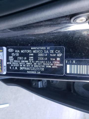 Photo 10 from auction – 2018 KIA FORTE LX with VIN 3KPFK4A72JE271738