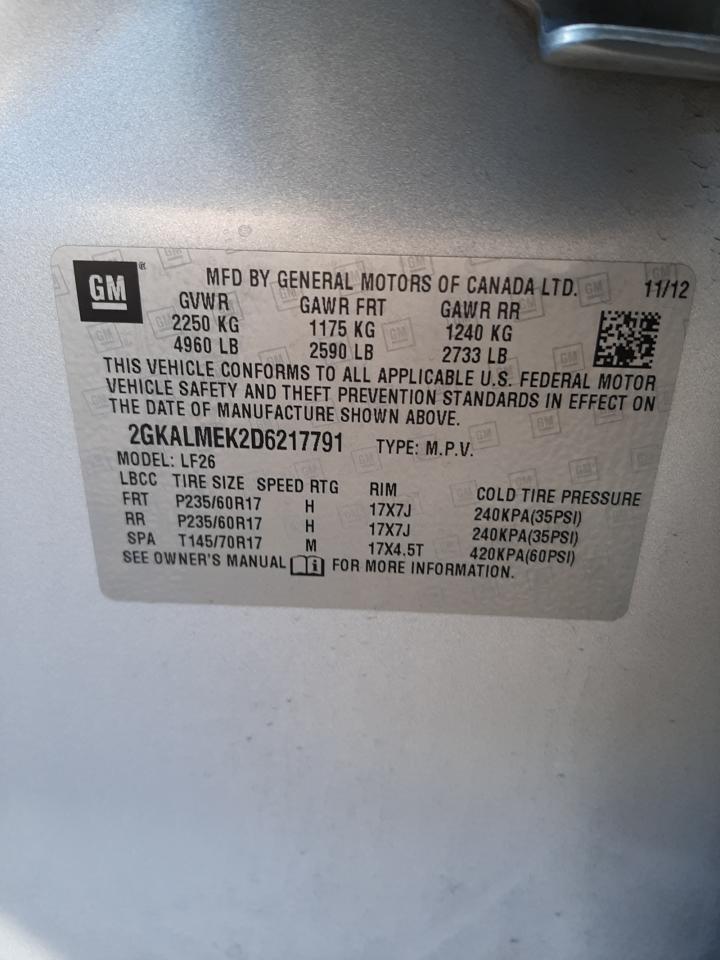 صورة رقم 10 من المزاد - 2013 GMC TERRAIN SL مع VIN 2GKALMEK2D6217791