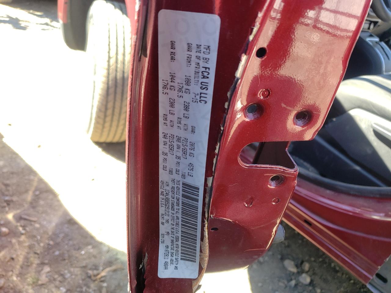 Photo 10 from auction – 2016 JEEP PATRIOT SP with VIN 1C4NJRBB5GD512121