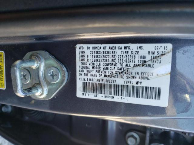 Photo 10 from auction – 2015 HONDA CROSSTOUR with VIN 5J6TF1H51FL002052