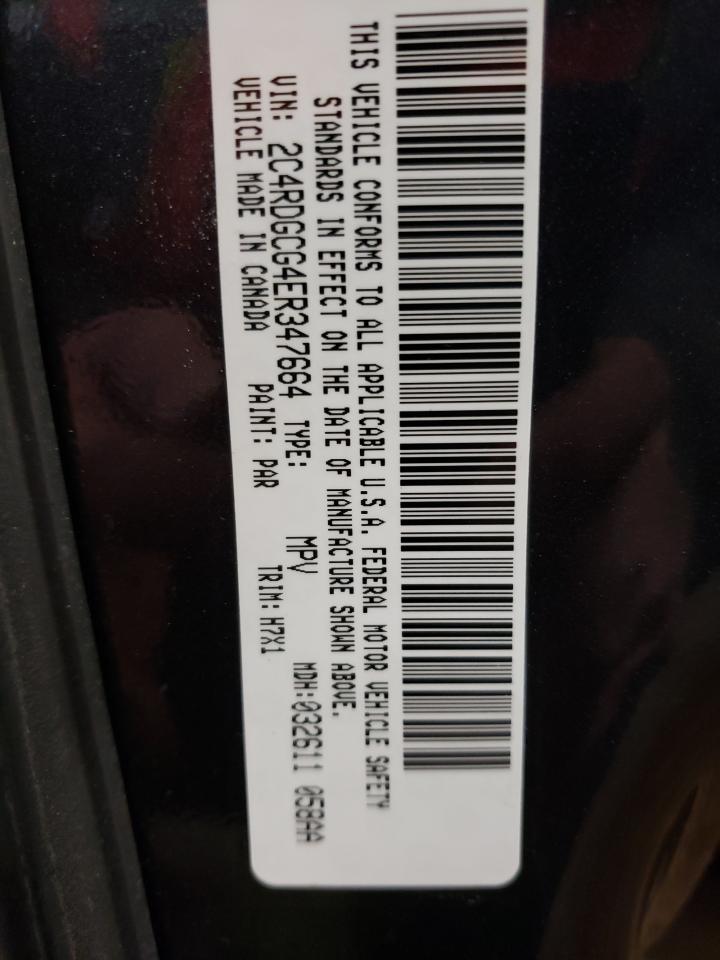 Photo 10 from auction – 2014 DODGE GRAND CARA with VIN 2C4RDGCG4ER347664