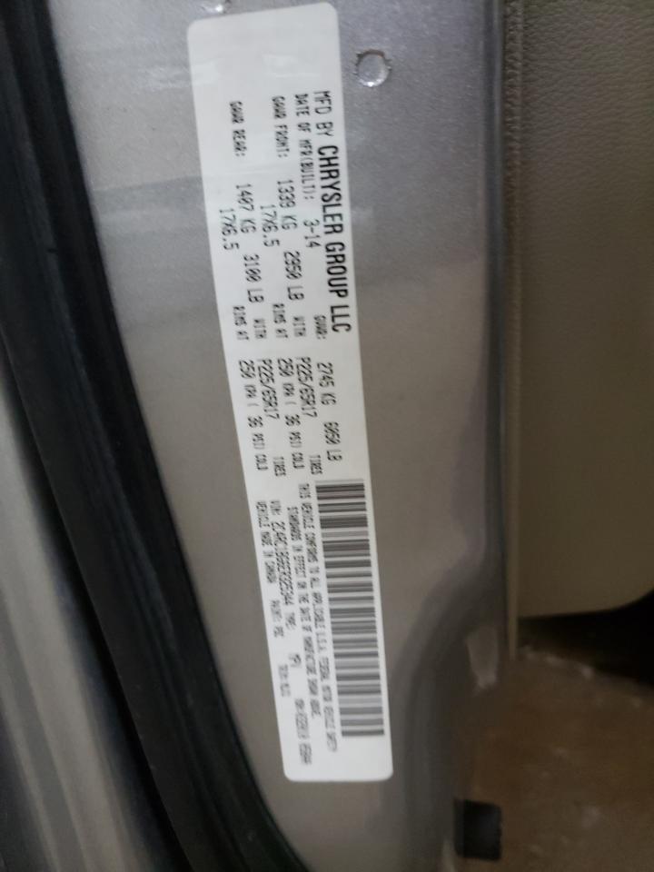 Photo 10 from auction – 2014 CHRYSLER TOWN & COU with VIN 2C4RC1BG6ER325344