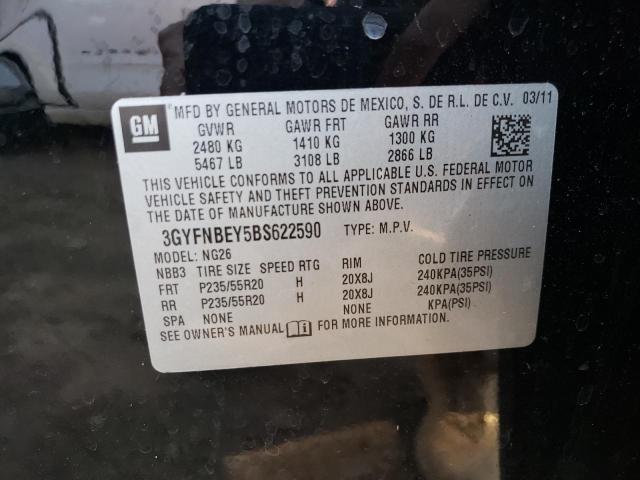 Photo 10 from auction – 2011 CADILLAC SRX PERFOR with VIN 3GYFNBEY5BS622590