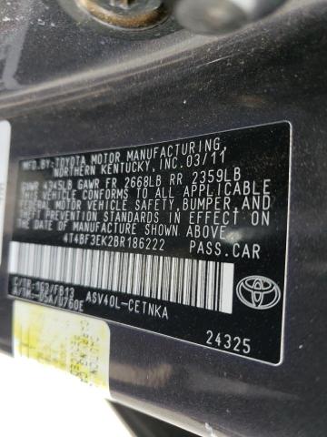 Photo 10 from auction – 2011 TOYOTA CAMRY BASE with VIN 4T4BF3EK2BR186222