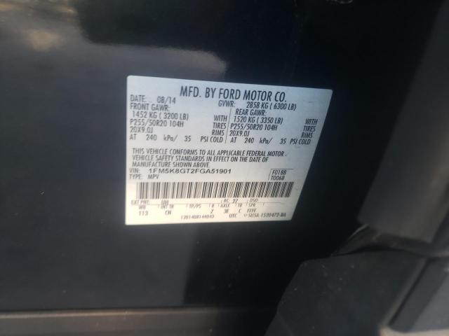 Photo 10 from auction – 2015 FORD EXPLORER S with VIN 1FM5K8GT2FGA51901