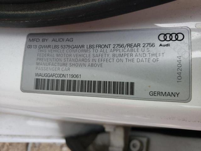 Zdjęcie 10 z aukcji – 2013 AUDI A6 PREMIUM z VIN WAUGGAFC0DN119061