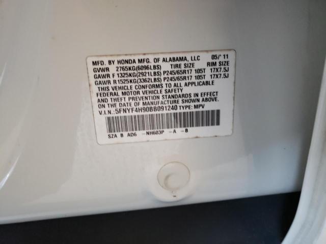 صورة رقم 10 من المزاد - 2011 HONDA PILOT TOUR مع VIN 5FNYF4H90BB091240