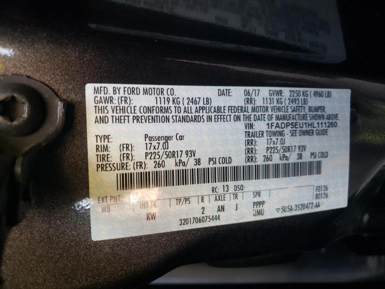 Photo 10 from auction – 2017 FORD C-MAX SE with VIN 1FADP5EU1HL111260