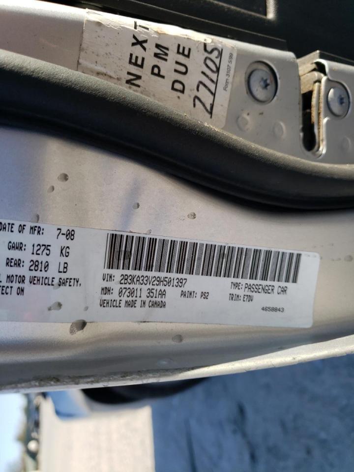 Photo 10 from auction – 2009 DODGE CHARGER SX with VIN 2B3KA33V29H501397