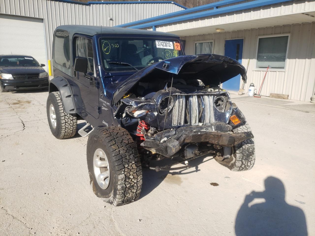 JEEP WRANGLER / 2001 with VIN 1J4FA49S91P374144 - Photo from auction