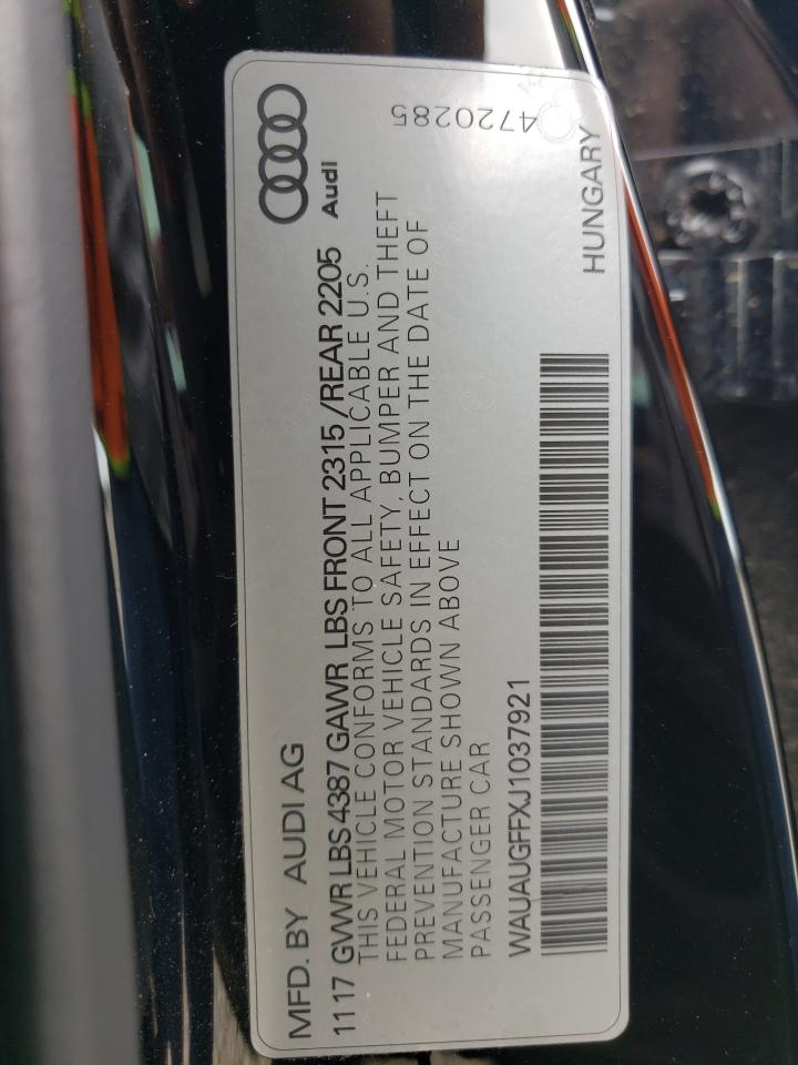 Photo 10 from auction – 2018 AUDI A3 PREMIUM with VIN WAUAUGFFXJ1037921