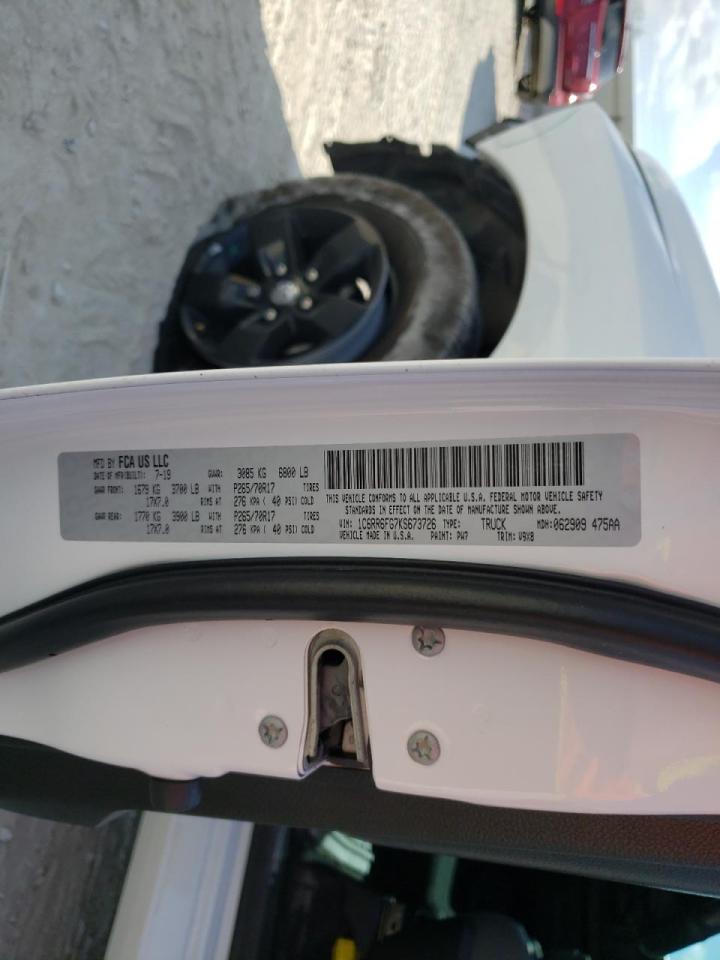 Photo 10 from auction – 2019 RAM 1500 CLASS with VIN 1C6RR6FG7KS673726
