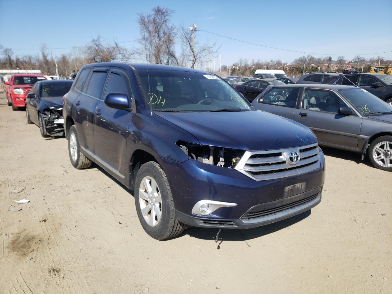 TOYOTA HIGHLANDER 2012 with VIN 5TDBK3EH1CS162188 - Photo from auction