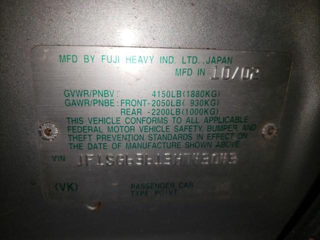 Photo 10 from auction – 2003 SUBARU FORESTER 2 with VIN JF1SG63613H743043