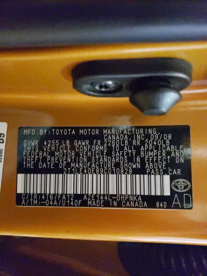 Photo 10 from auction – 2009 TOYOTA COROLLA MA with VIN 2T1LE40E89C010828