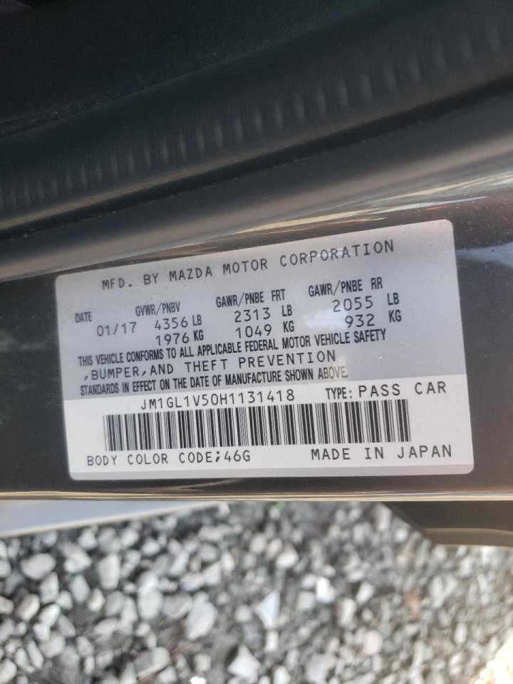 Photo 10 from auction – 2017 MAZDA 6 TOURING with VIN JM1GL1V50H1131418