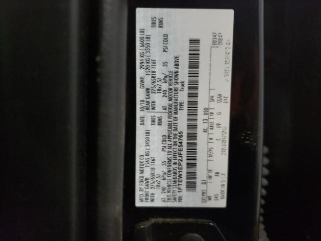 Photo 10 from auction – 2018 FORD F150 SUPER with VIN 1FTEW1EP2JFE54765