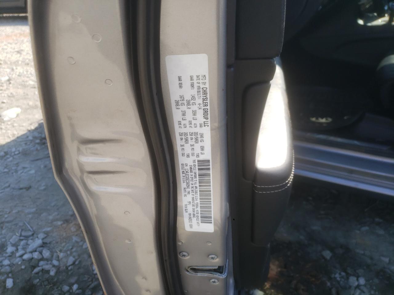 Photo 10 from auction – 2014 JEEP GRAND CHER with VIN 1C4RJECG5EC502941