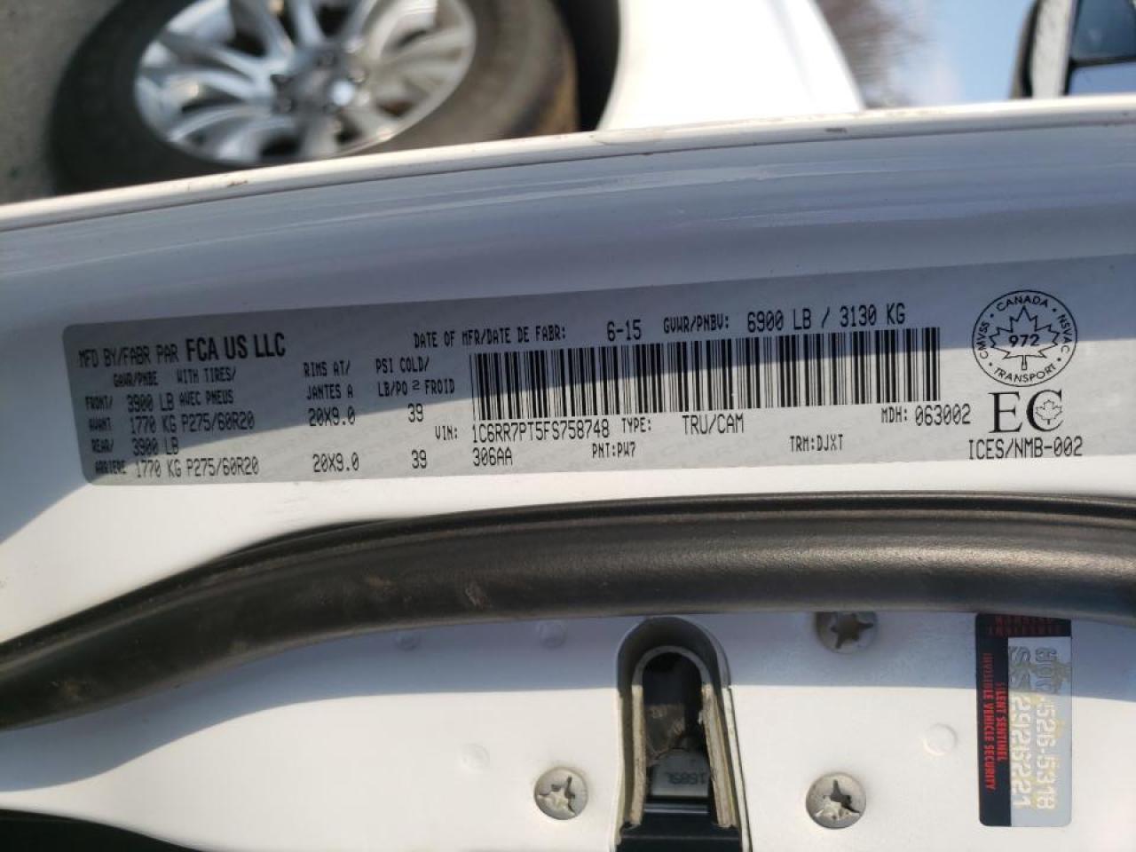 Photo 10 from auction – 2015 RAM 1500 LONGH with VIN 1C6RR7PT5FS758748
